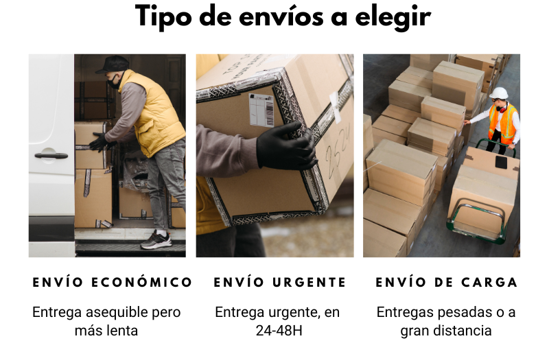 Los tres tipos de servicios para el envío de paquetes grandes
